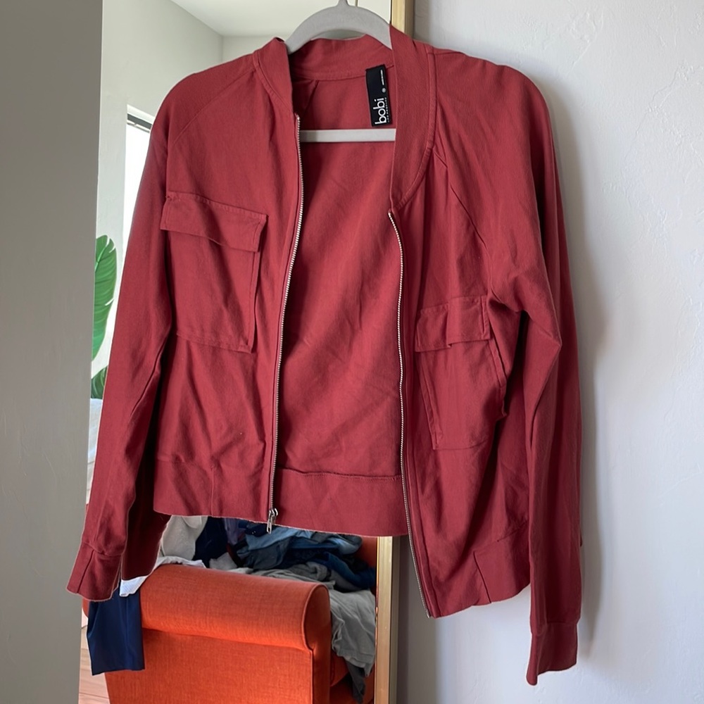 Lightweight rust colored Bobi jacket